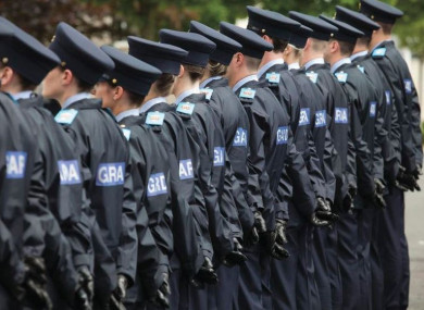 Recruits at the Garda Training College in Templemore (2016).