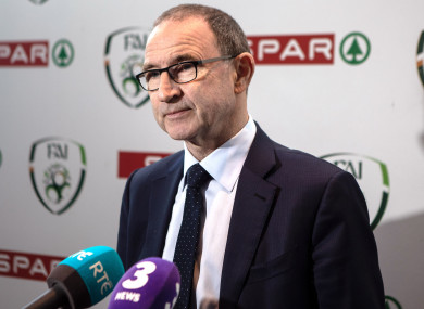 O'Neill at the SPAR FAI Primary School 5s Programme in Navan.