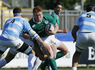 Heffernan in action against Argentina at the 2015 Junior World Championship.