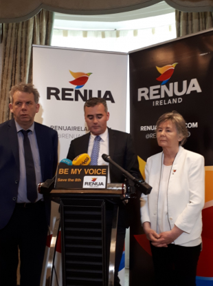 (LtoR) Renua's Michael O’Dowd, John Leahy and Jacqui Gilbourne.