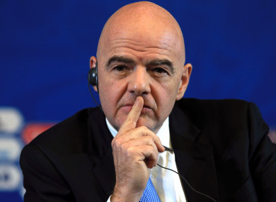 Infantino will remain in office until 2019 but is keen on increasing the size of the tournament in the future.