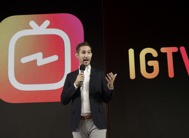 Instagram CEO Kevin Systrom announcing IGTV in San Francisco
