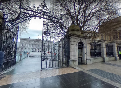 The gates of Leinster House.