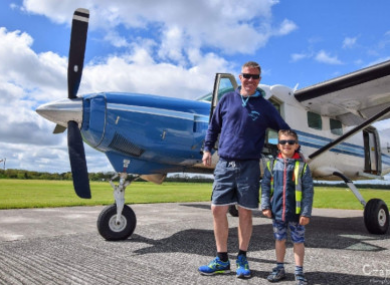 Neil Bowditch and seven-year-old Kacper Kacprzak.