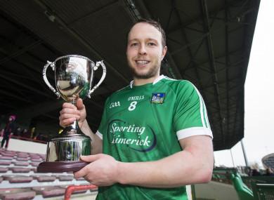 Paul Browne pictured after captaining Limerick to victory in January's Munster Senior Hurling League final against Clare.