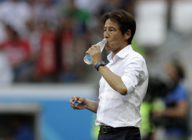 Japan's head coach Akira Nishino.