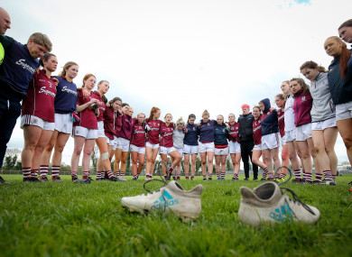 The Galway team pictured after their Division 1 semi-final against Dublin in April.