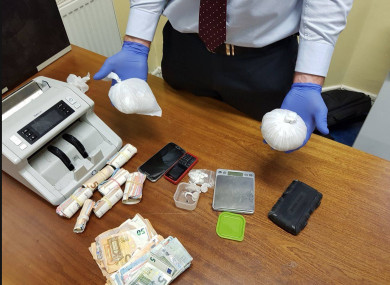 A file photo of a garda heroin seizure.