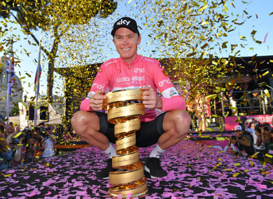 Froome won the Giro d'Italia earlier this year.