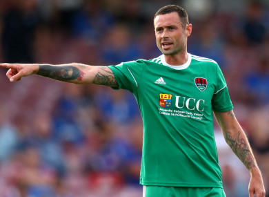 Damien Delaney featured for Cork City in their friendly against Portsmouth earlier this week.