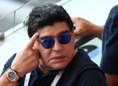 Controversy: Argentina legend Diego Maradona.