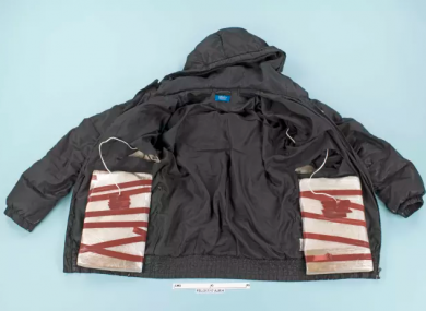 Inside of jacket Naa’imur Rahman intended to use