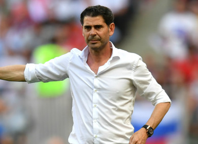 Fernando Hierro at the World Cup.