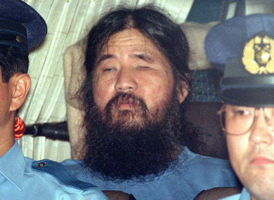 Shoko Asahara, following his arrest in 1995.