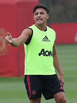 Sanchez during pre-season training last week.