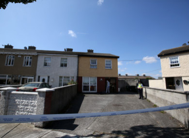 The house where the man was found with serious injuries.