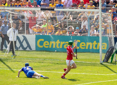 Seamus Harnedy fired home Cork's second goal of the game.