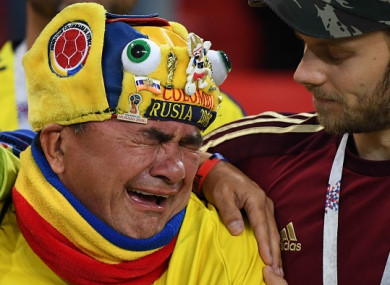 There was heartbreak for Colombia in Moscow last night.