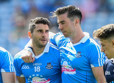 Bernard Brogan pictured alongside Michael Darragh MacAuley.