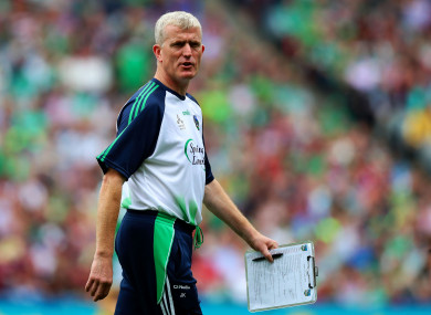 Limerick hurling manager John Kiely.