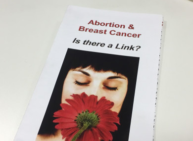 The leaflet on offer at the Ask Majella stand in the RDS.