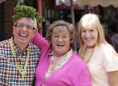 Rory Cowan (left) with his former Mrs Brown's Boys co-stars Brendan O'Carroll and Jennifer Gibney.