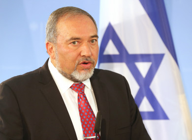 Israeli Defence Minister Avigdor Lieberman