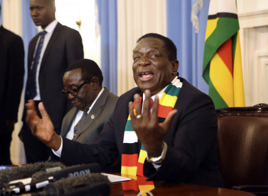 Zimbabwean President Emmerson Mnangagwa