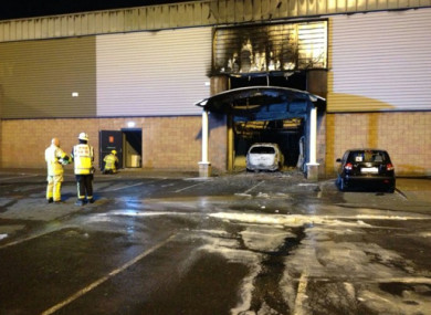 The scene at the gym on the Malahide Road following the fire.