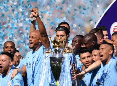 Man City recorded 100 points in the Premier League last season.
