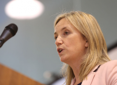 Gemma O’Doherty giving a speech in July.