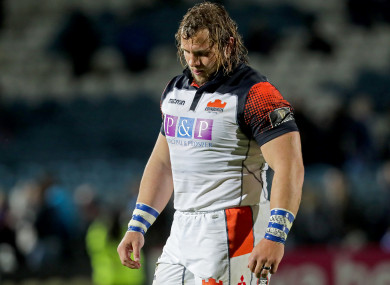 The South African was sent off in the 71st minute at the RDS.