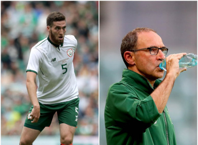 Ireland defender Matt Doherty and manager Martin O'Neill.