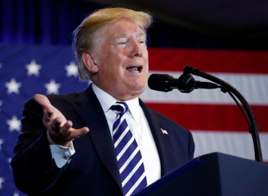 US President Donald Trump