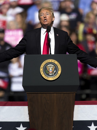 West Virginia, Donald Trump holds a Make America Great Again rally at the WesBanco Arena.