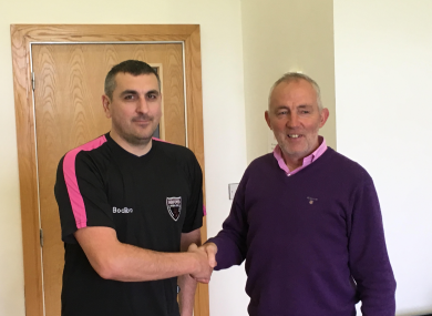 New Wexford FC manager Brian O'Sullivan (left) pictured with chairman Sean O'Shea.