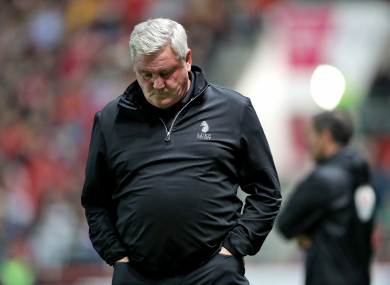 A dejected Bruce last night.