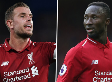 Jordan Henderson and Naby Keita.