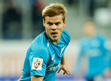 Zenit forward Aleksandr Kokorin