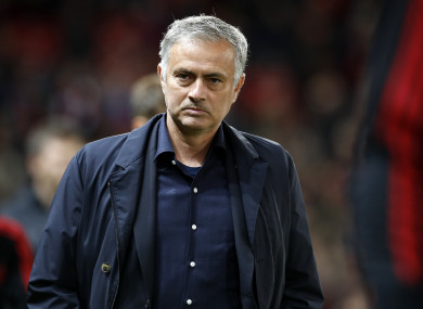 Jose Mourinho during his side's Champions League meeting with Valencia.