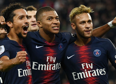 Kylian Mbappe scored four for Paris Saint-Germain against Lyon