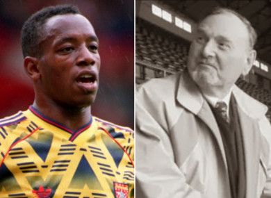Ian Wright and his former school teacher and RAF pilot Sydney Pigden.