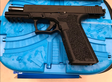 One of the glock firearms seized as part of a joint investigation involving Gardaí and US Homeland Security Investigations