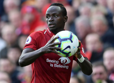 Liverpool winger Sadio Mane.