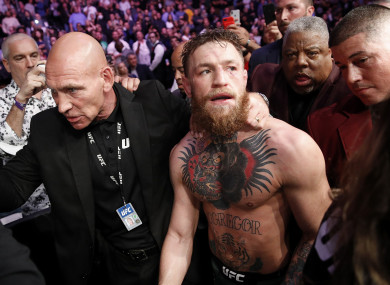 Conor McGregor after his defeat to Khabib Nurmagomedov at UFC 229.