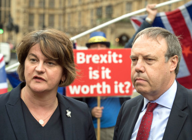 The DUP's Arlene Foster and Nigel Dodds.