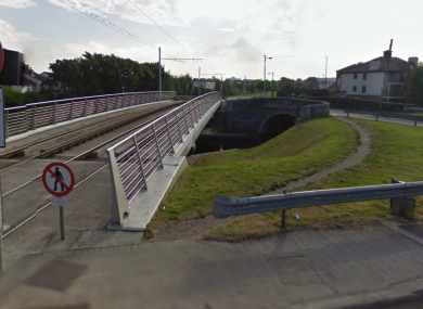 The Grand Canal, pictured at the Siur Road luas stop in Inchicore, near where the two bodies were recovered today.