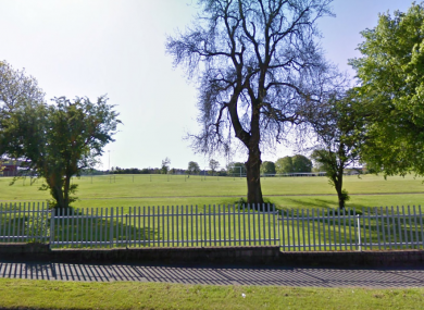 Corduff Park in Mulhuddart, near Blanchardstown, where three men were shot this morning.
