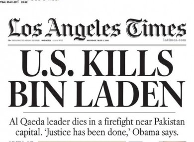 Los Angeles Times front page