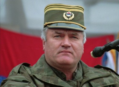 File photo of Ratko Mladic in 1995.